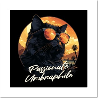 Cat Solar Eclipse Watcher, Umbraphile Total Solar Eclipse Glasses Art Posters and Art